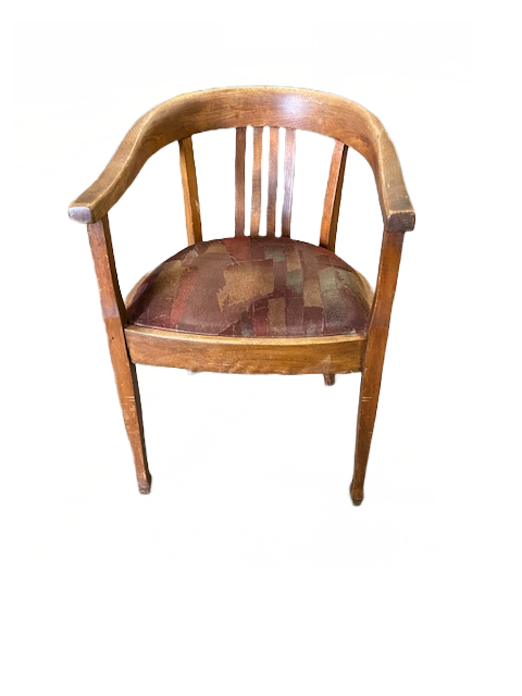 maagd Cyclopen aangrenzend Bureaustoel hout met bruine zitting - JAN Verhuur