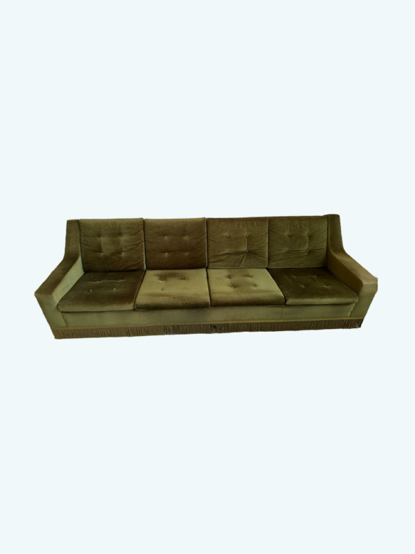 Bank vintage groen (4-zits)